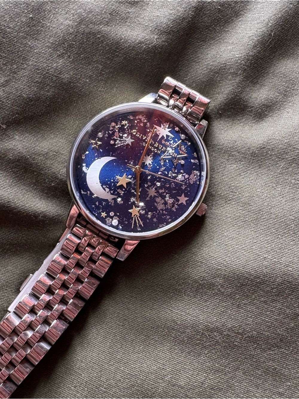 Rare Olivia Burton Celestial Star & Moon Silver Watch - Picture 5 of 9